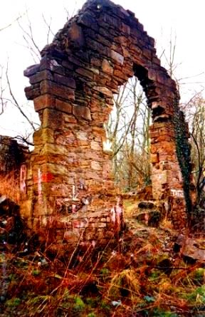 Wall remains at Bourtreehill House, 1996