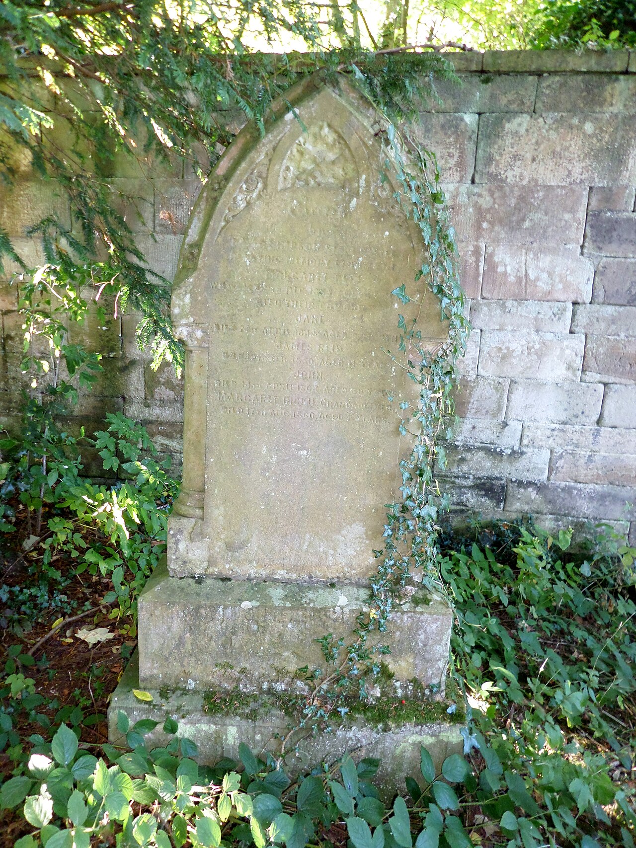 Old gravestone at Perceton churchyard